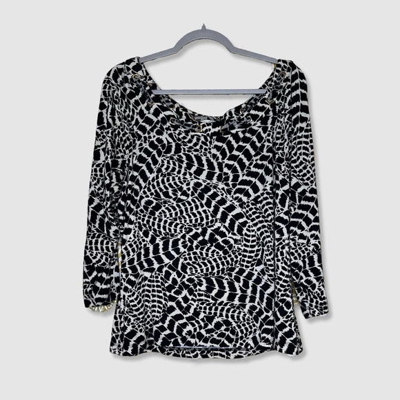 St. John Tops - ST. JOHN Sport Blouse Size XL Multicolor Animal Print